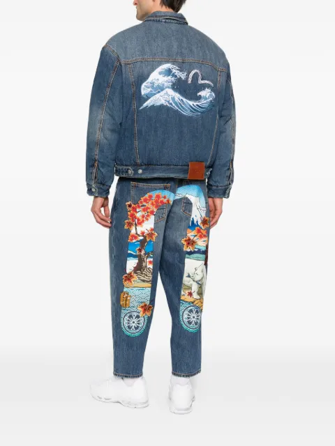 Moose Knuckles x Evisu logo detail jeans