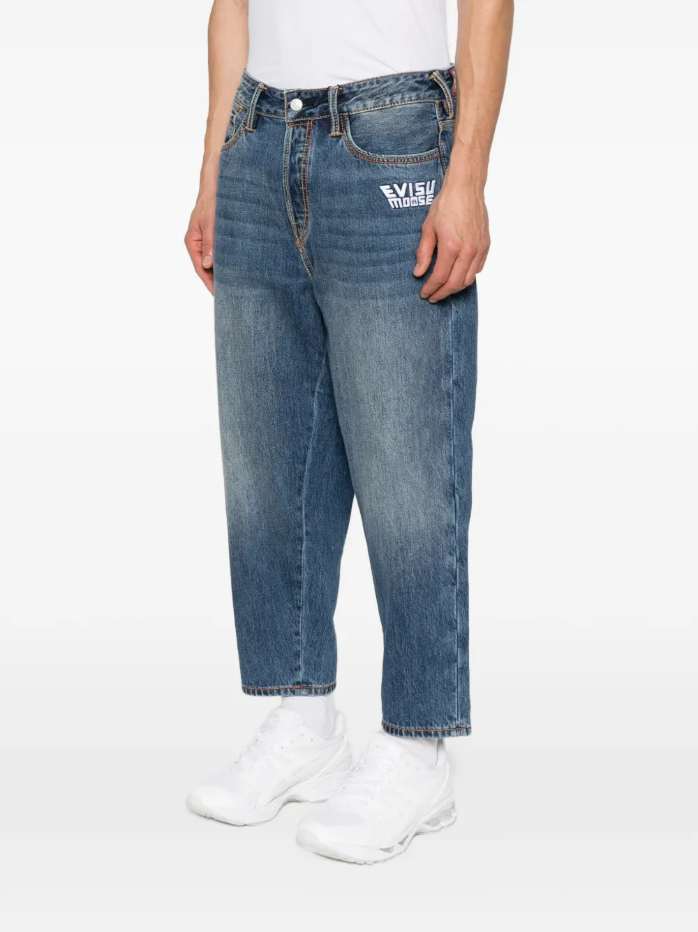 Moose Knuckles x Evisu jeans met logodetail Blauw
