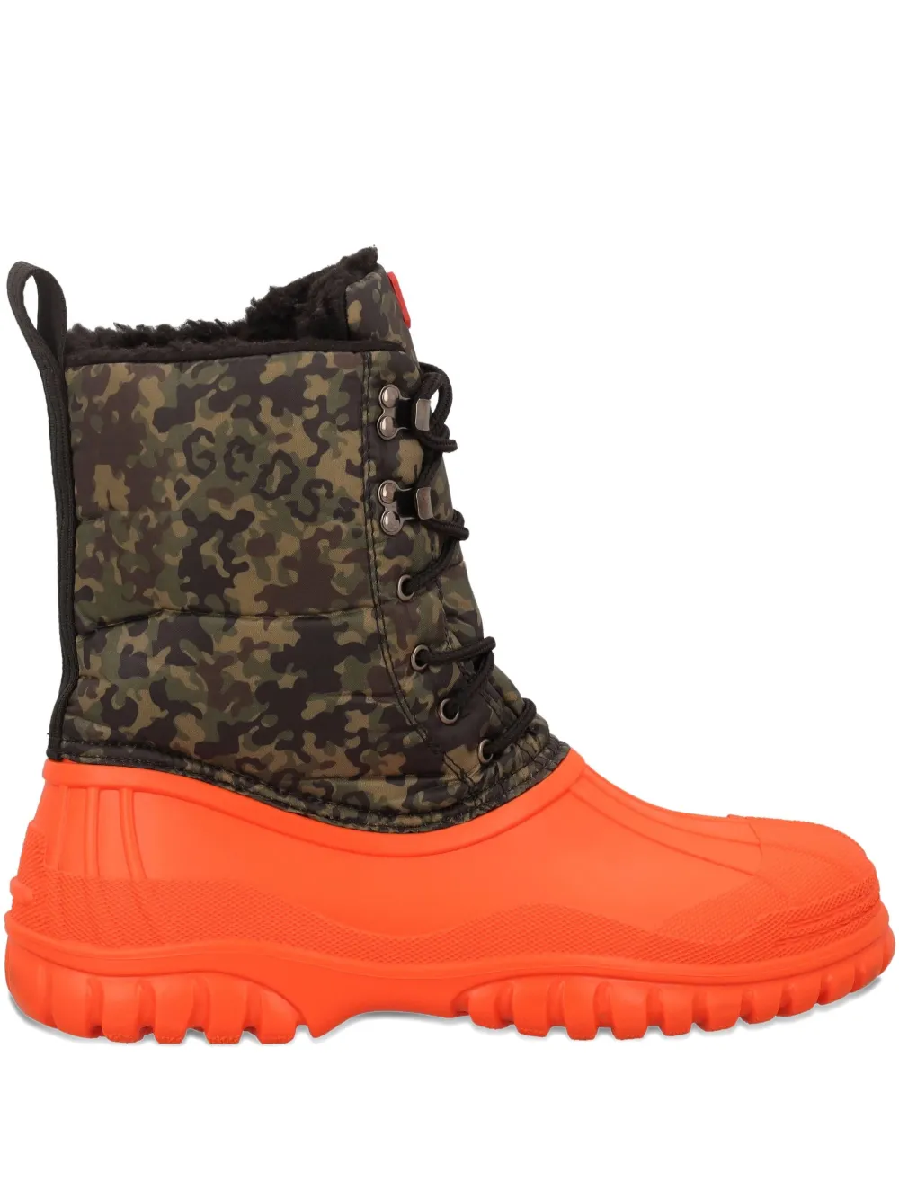 GCDS camouflage-pattern ankle boots | Green | Image 1
