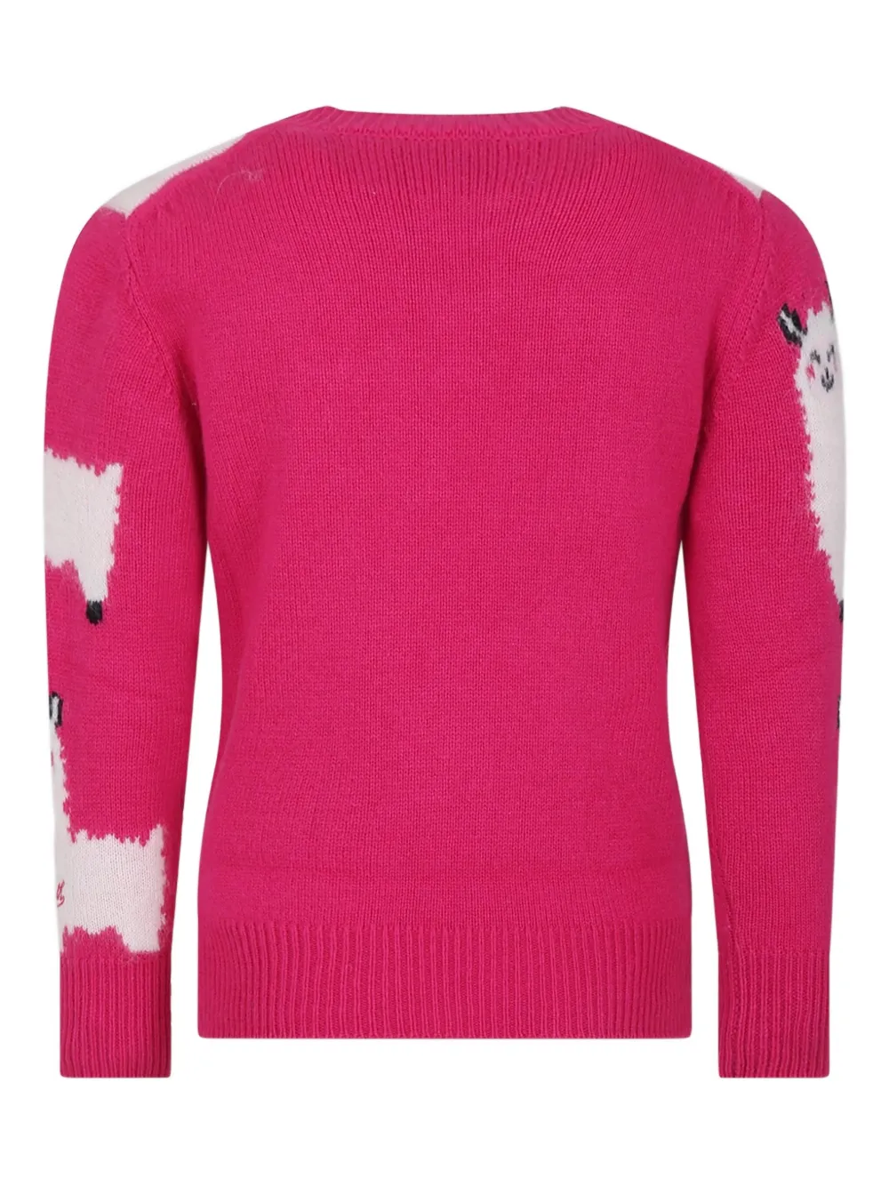 Mc2 Saint Barth Fuchsia Sweater For Girl With Alpaca In Pink