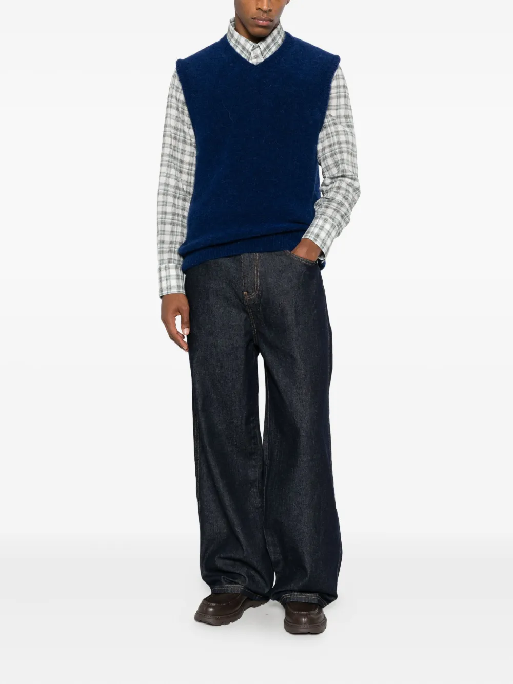 Home Core Baby Fioras V-neck Sleeveless Vest In Blue