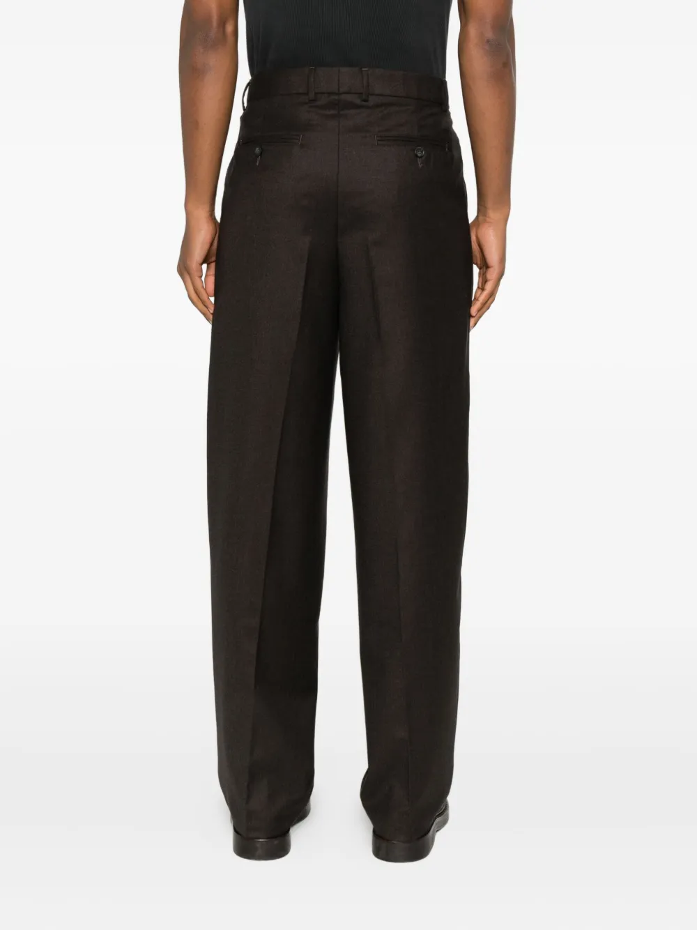 Noyoco Lotten Pleated Trousers In Brown