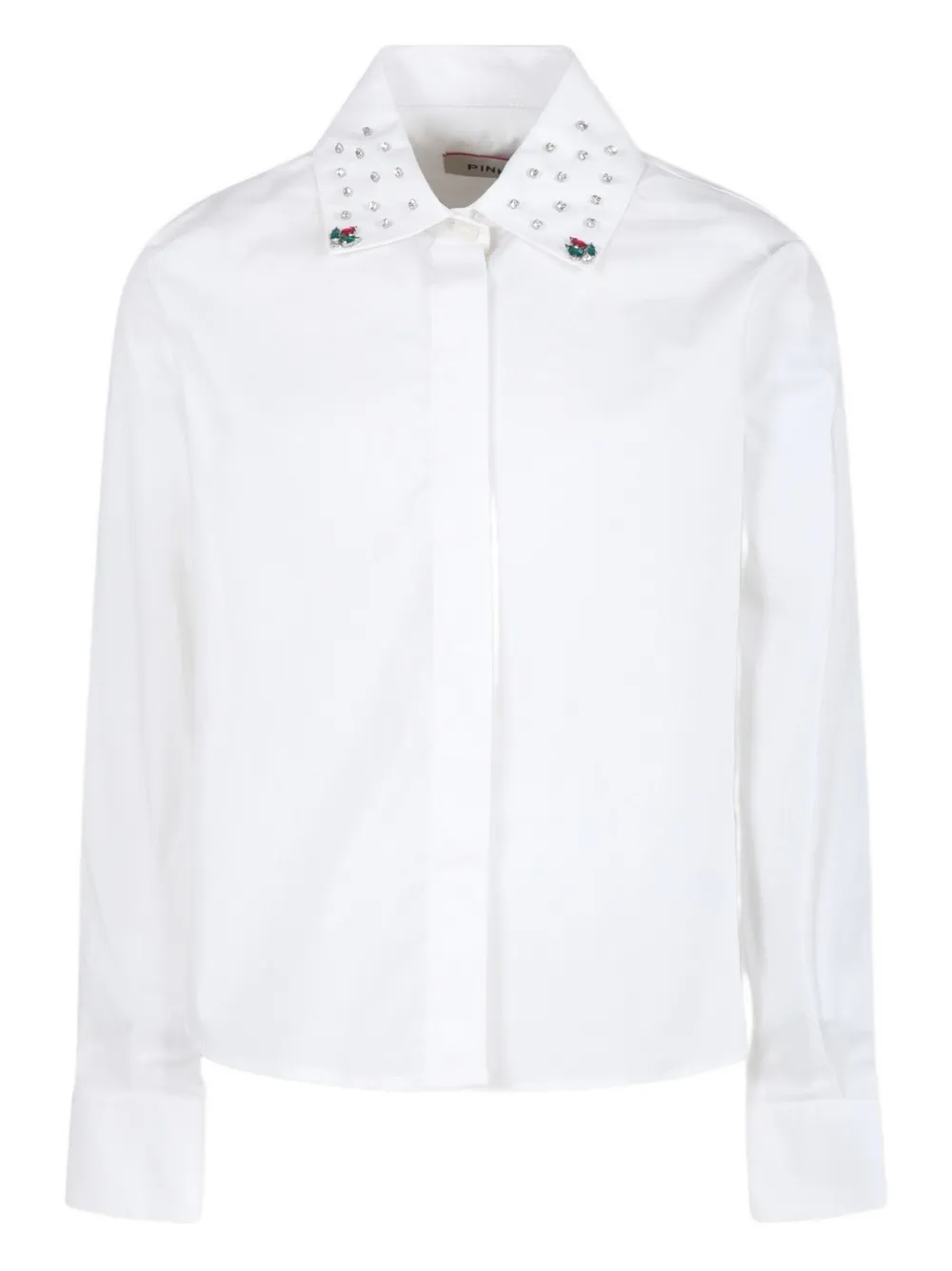 Pinko Kids embellished long-sleeve shirt - Weiß
