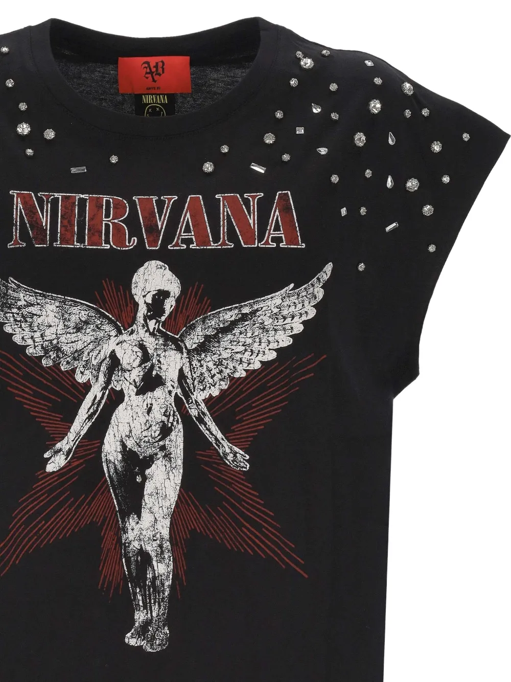 Aniye By Embellished Graphic-print T-shirt In Black