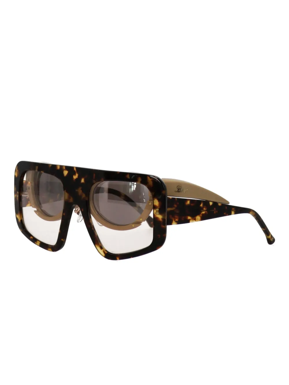 LUAR geometric-frame sunglasses - Bruin