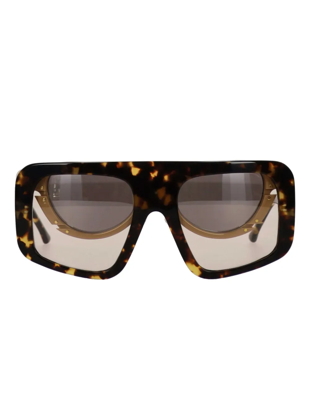 LUAR geometric-frame sunglasses | Brown | Image 1