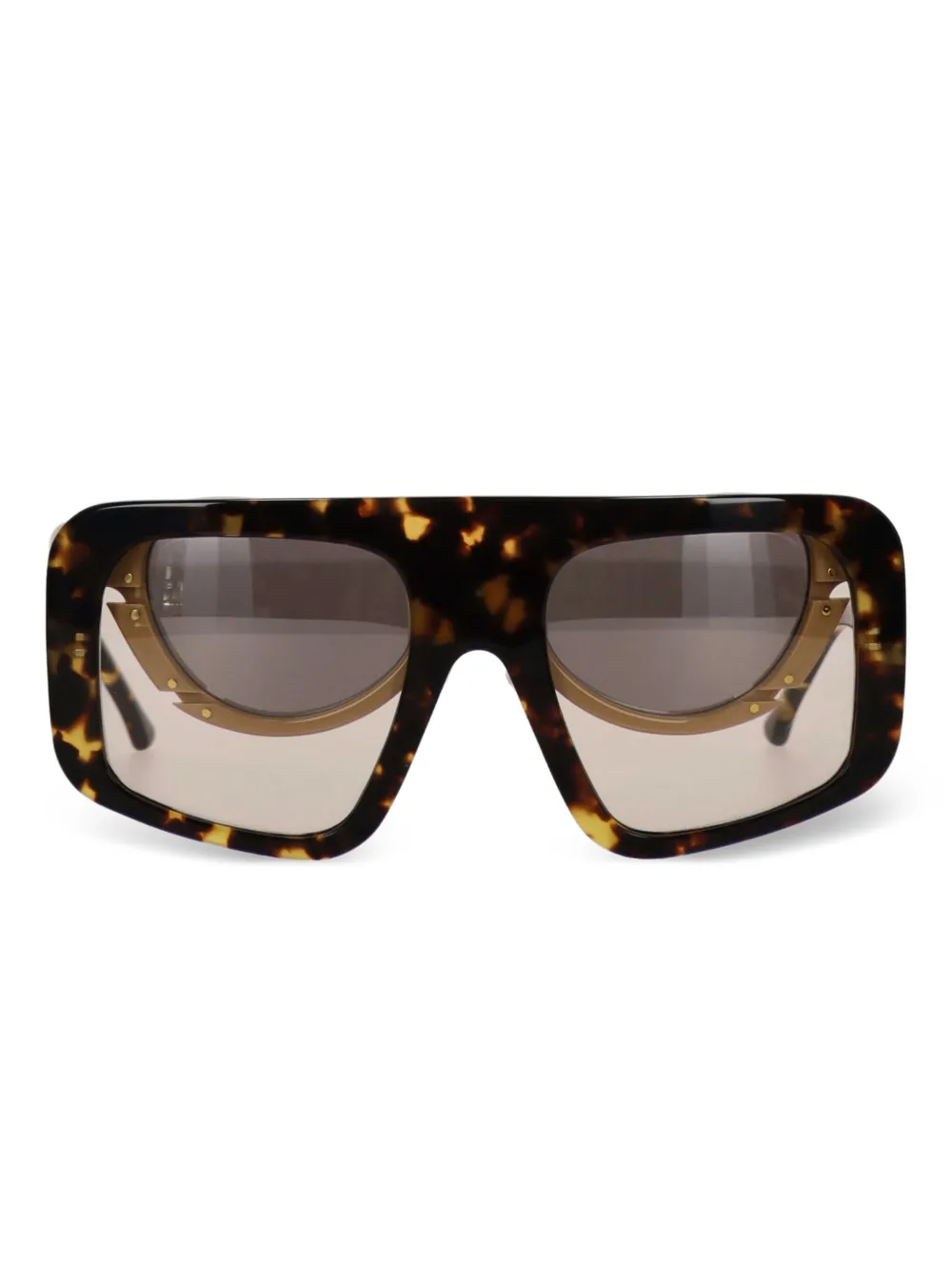 LUAR geometric-frame sunglasses | Brown | Image 1