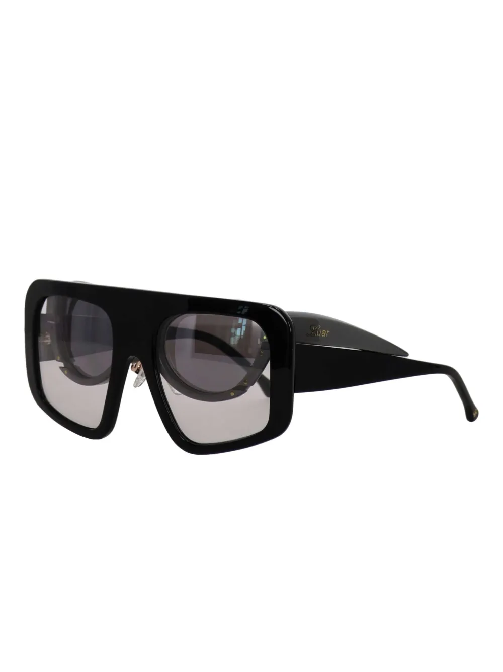 LUAR geometric-frame sunglasses - Zwart
