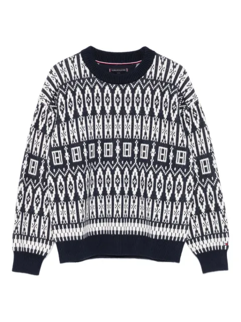 Tommy Hilfiger Junior Fairisle crew-neck sweater