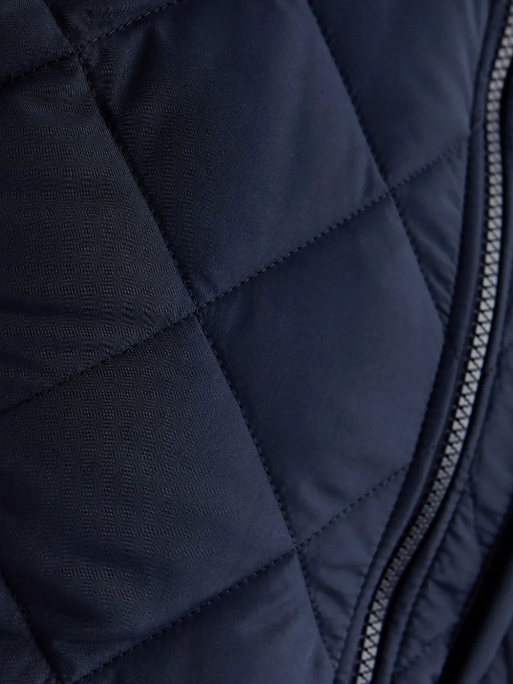 Fay Quilted Zip-up Vest In Blue