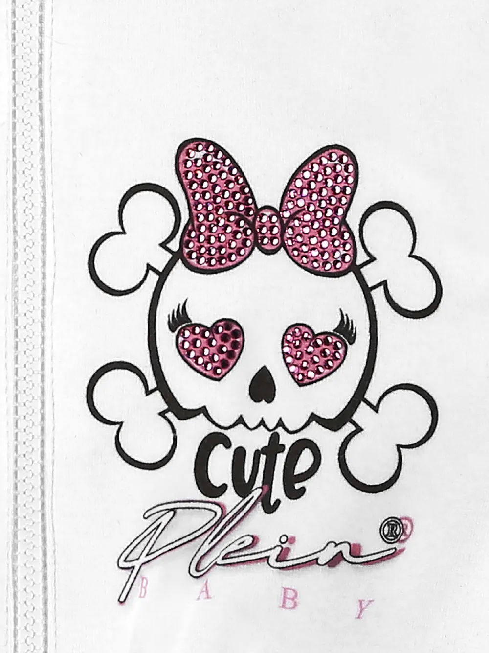 Philipp Plein Junior Trainingspak verfraaid met kristallen en doodskopprint Wit