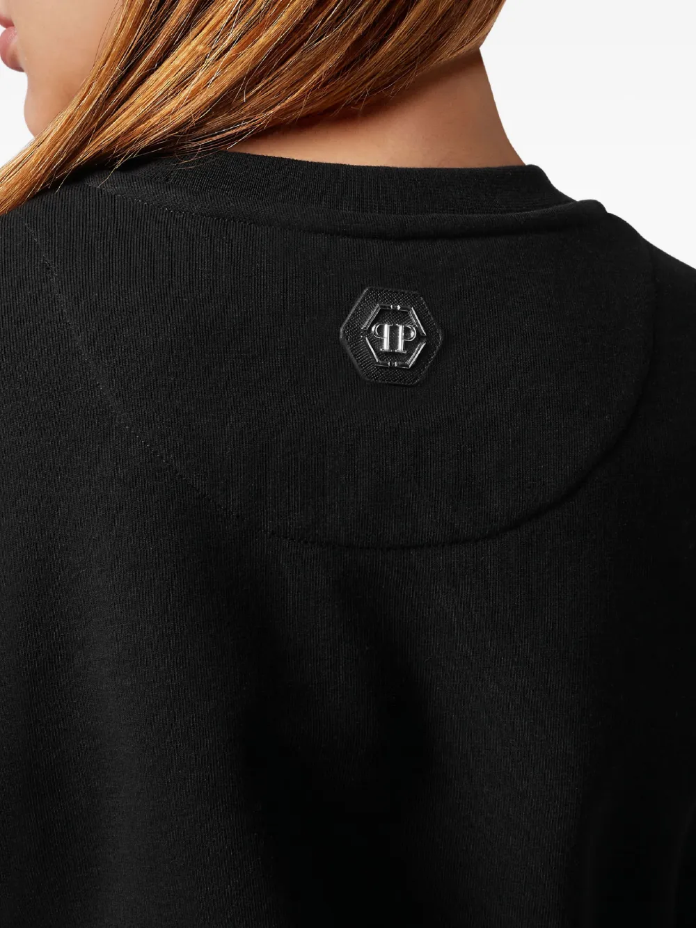 Philipp Plein Blouse verfraaid met kristal Zwart