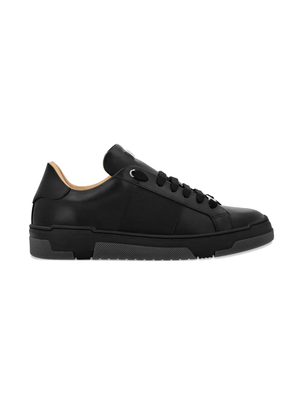 Philipp Plein Junior embossed leather sneakers - Zwart