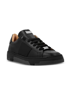 Baskets Philipp Plein Junior En Cuir Et Fourrure Véritable - Taille 34 - Gris - Pour Enfants - Fabriqué En Italie