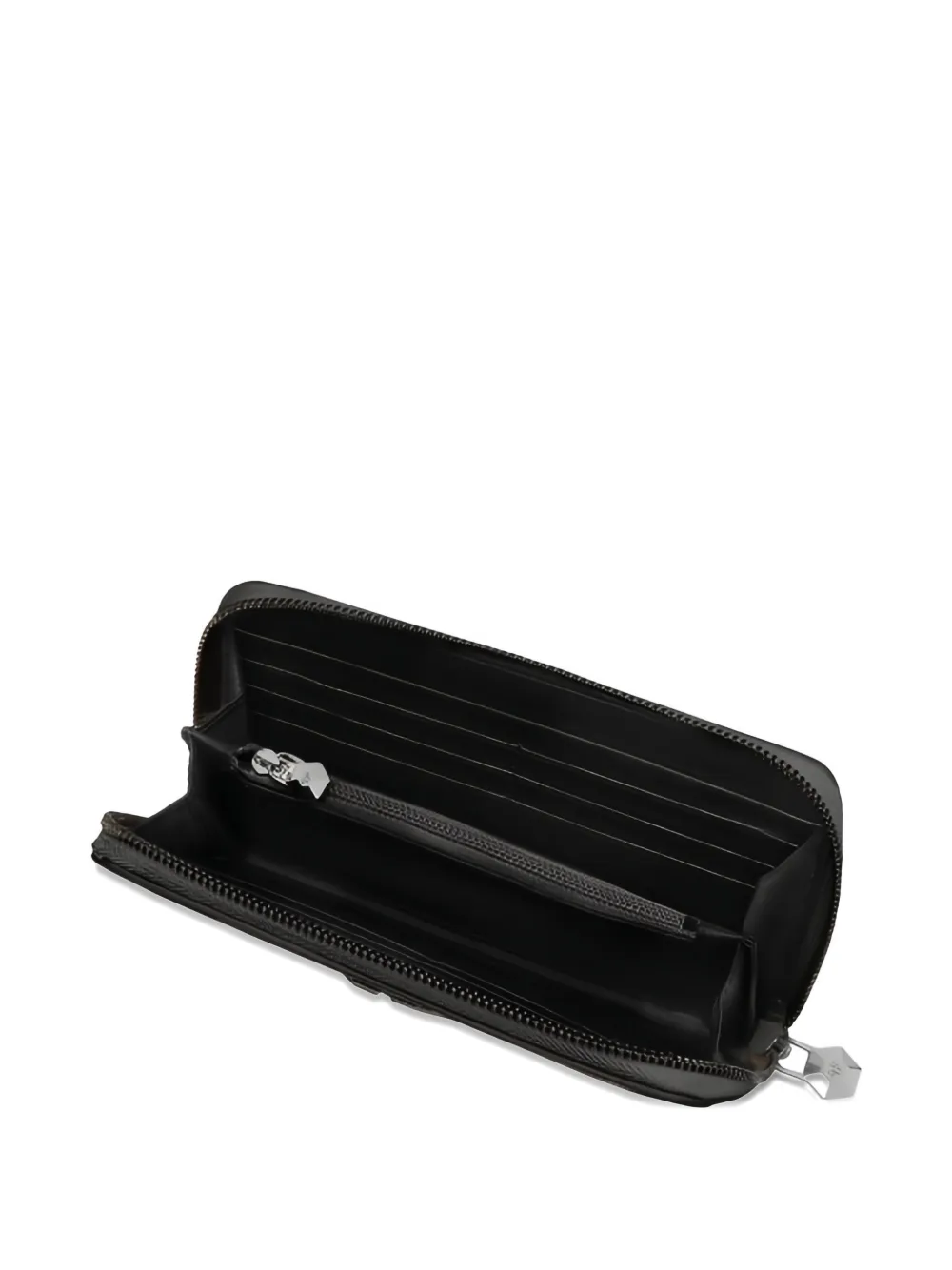 Philipp Plein Portemonnee met krokodillen-reliëf en logo Zwart