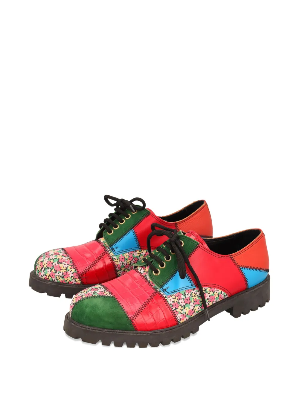 Moschino Pre-Owned patchwork derby shoes | Image 2