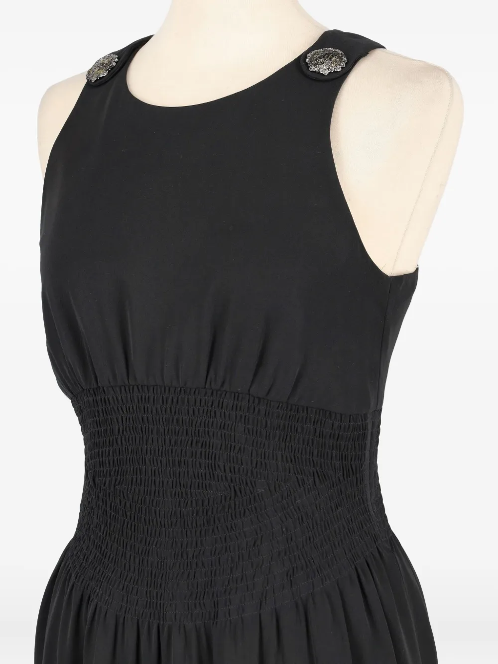 CHANEL Pre-Owned elasticated-waist maxi dress - Zwart