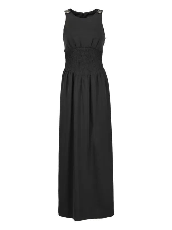 chanel maxi dress Women's Kathryn Fit and Flare Cape Shoulder Chanel Maxi Dress S/M/L/Customize White/Light Brown MEAN BLVD Light Brown / L