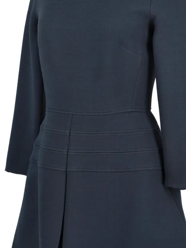 Dior Crew-neck Midi Dress - Blue
