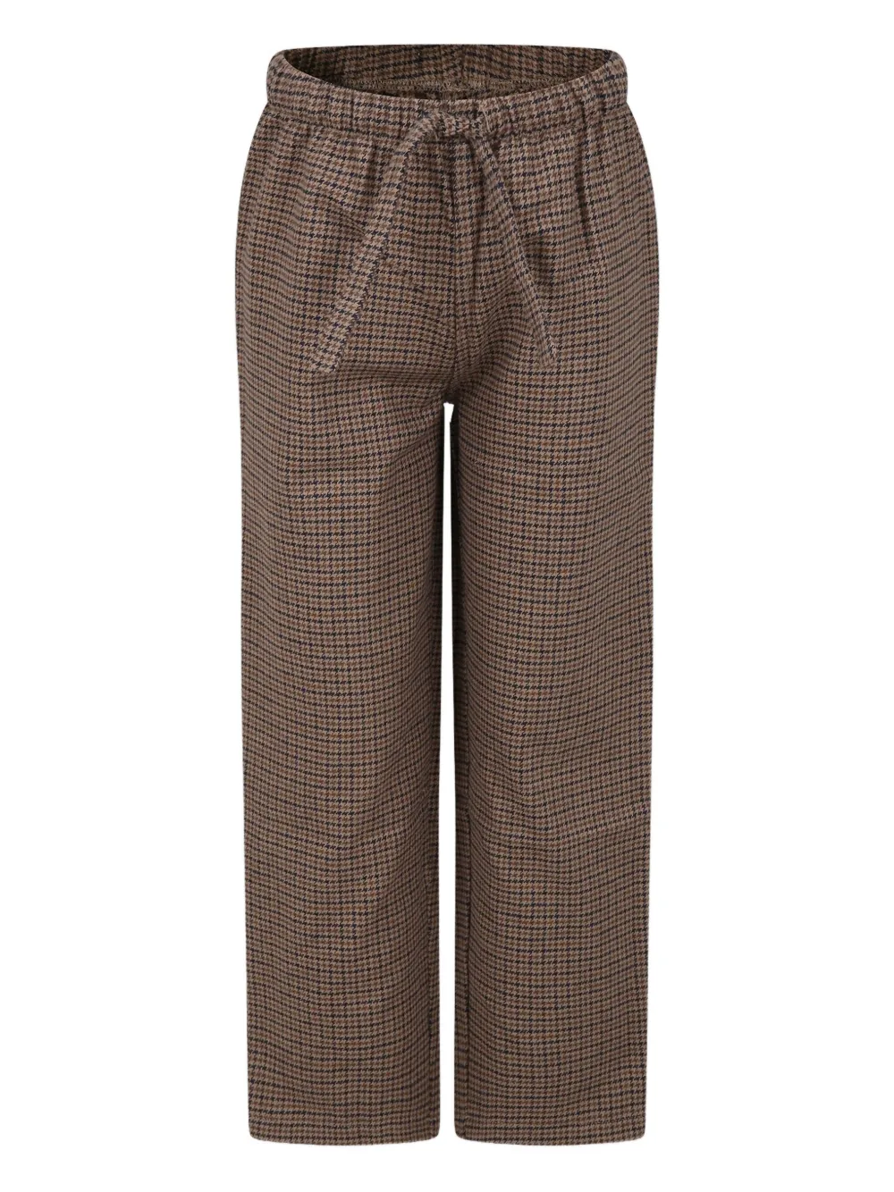 Mc2 Saint Barth Hypnos Checked Drawstring Trousers In Brown