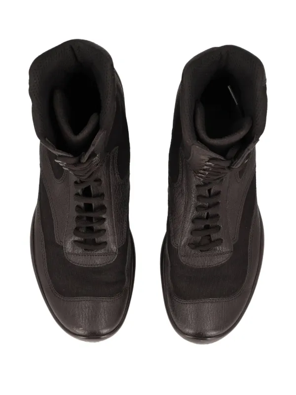 Prada Pre-Owned レースアップ アンクルブーツ | ブラック | FARFETCH JP