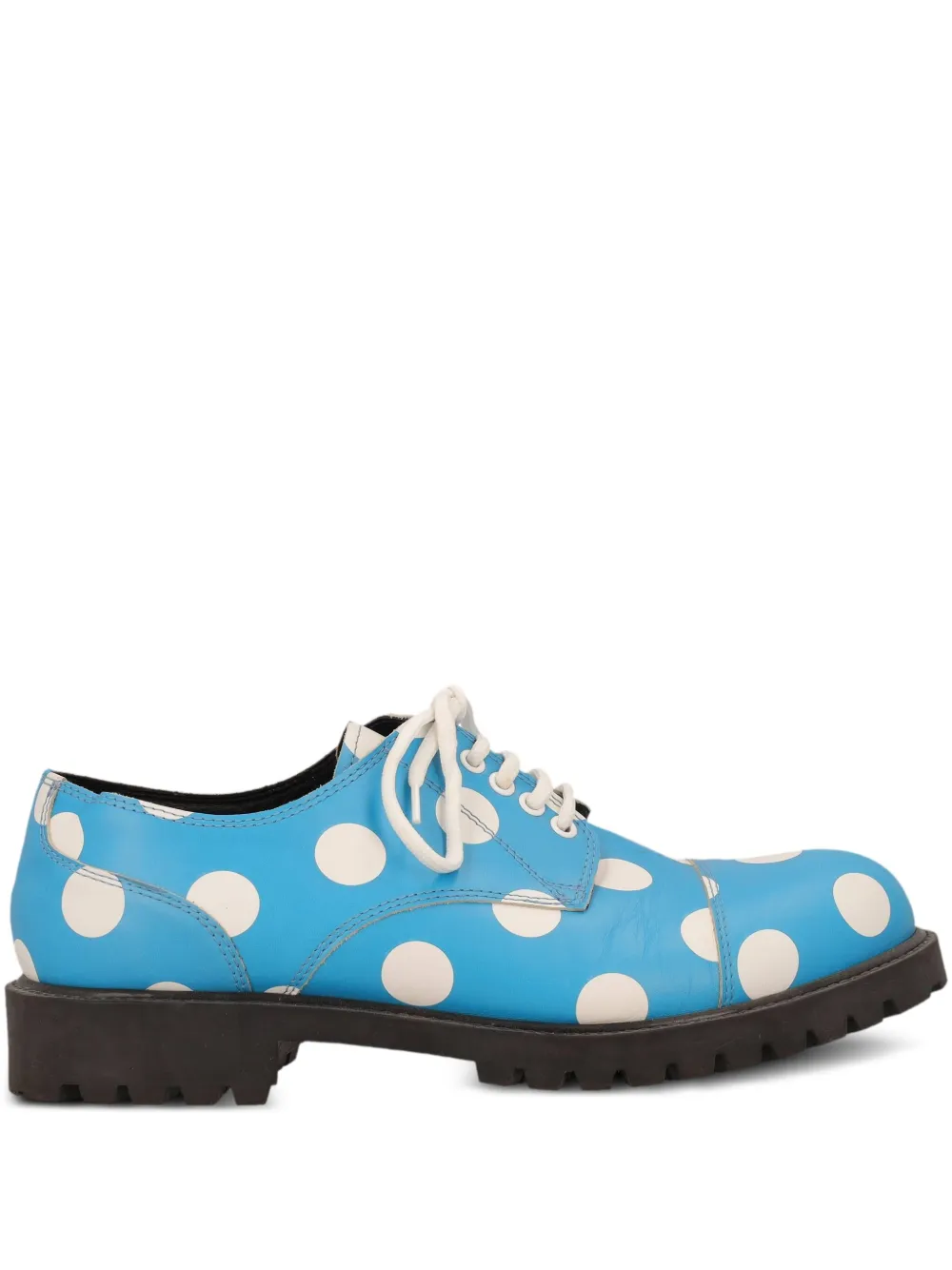 Moschino Pre-Owned polka-dot-print derby shoes | Blue | Image 1