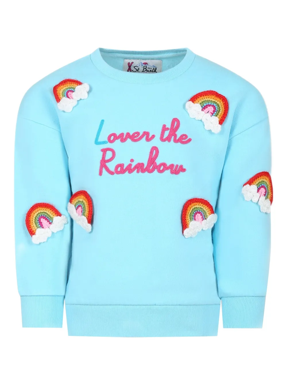 MC2 Saint Barth Kids Briony rainbow-patch sweatshirt - Blu
