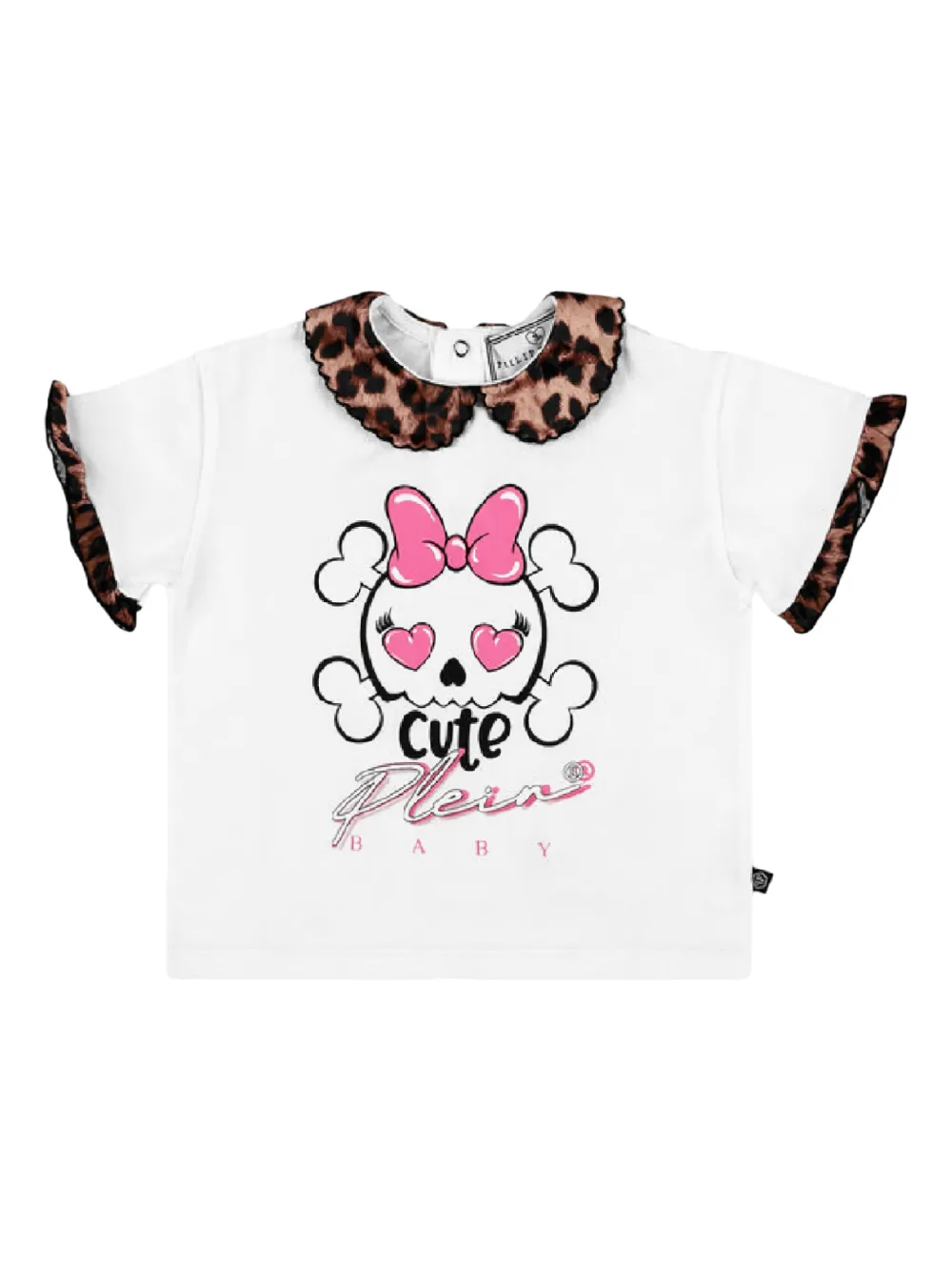 Philipp Plein Junior playera con estampado de leopardo | blanco | Image 1