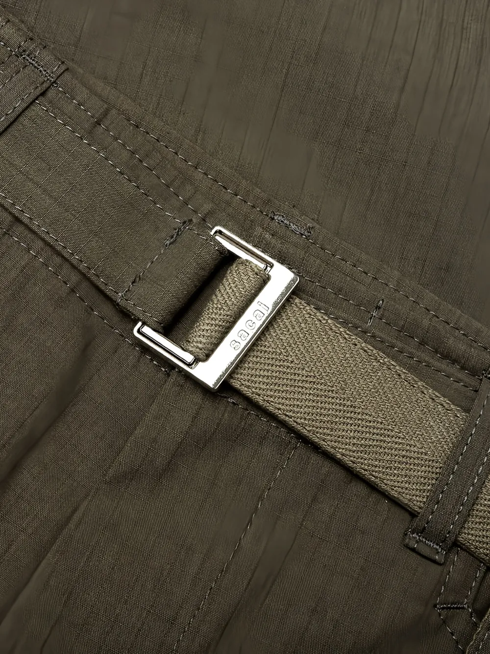 sacai Ripstop broek met ceintuur Groen