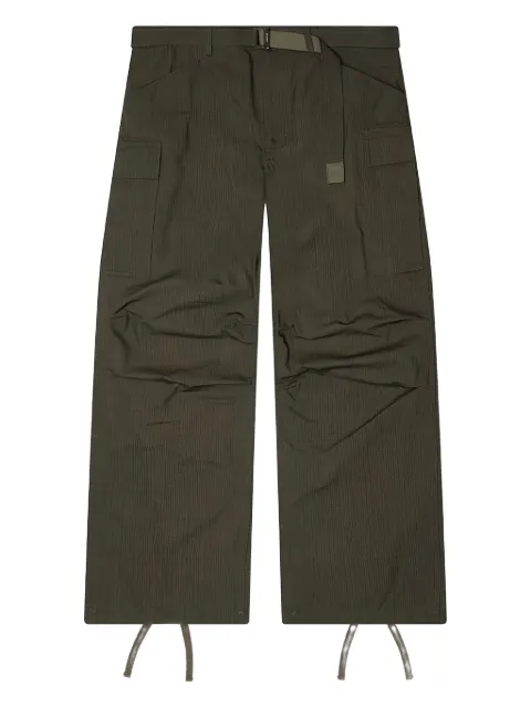 sacai ripstop belted trousers