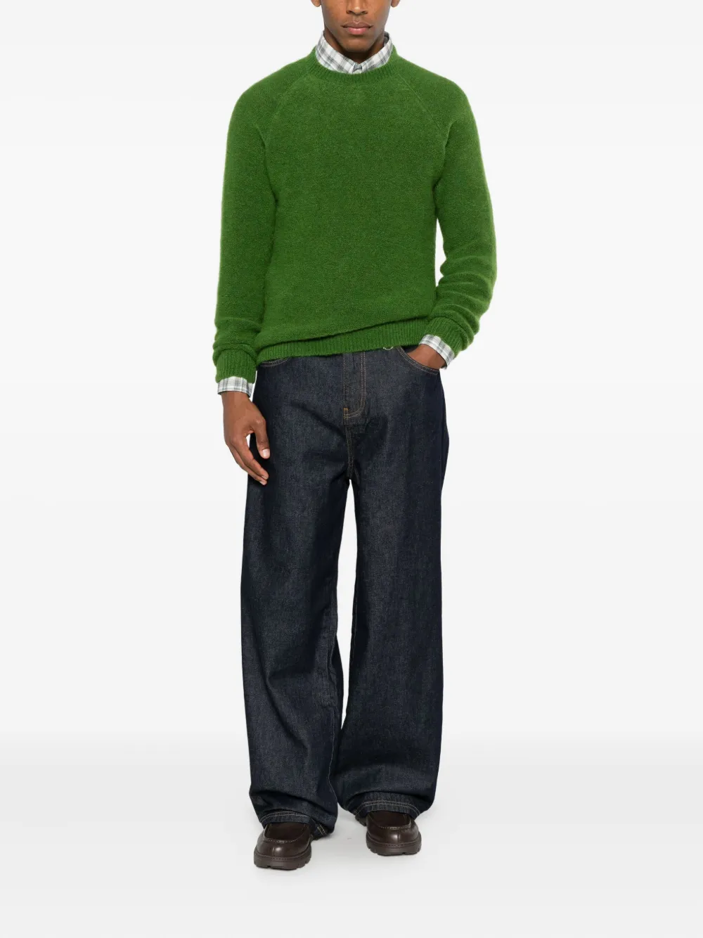 HOME CORE Baby Brett crew neck sweater - Groen