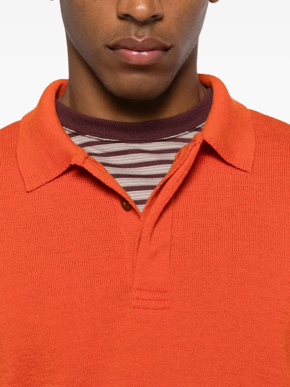 Home Core Collared Polo Shirt In Orange