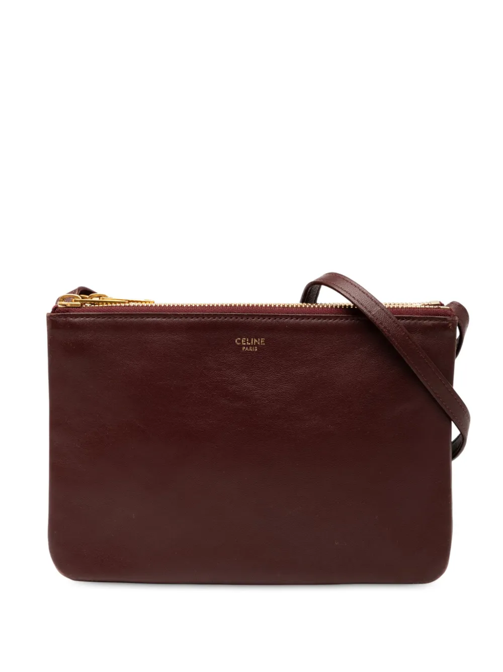 Celine Pre-Owned 2019 スモール ラムスキン トリオ ショルダーバッグ - レッド Celine Pre-Owned 2019 スモール ラムスキン トリオ ショルダーバッグ - レッド