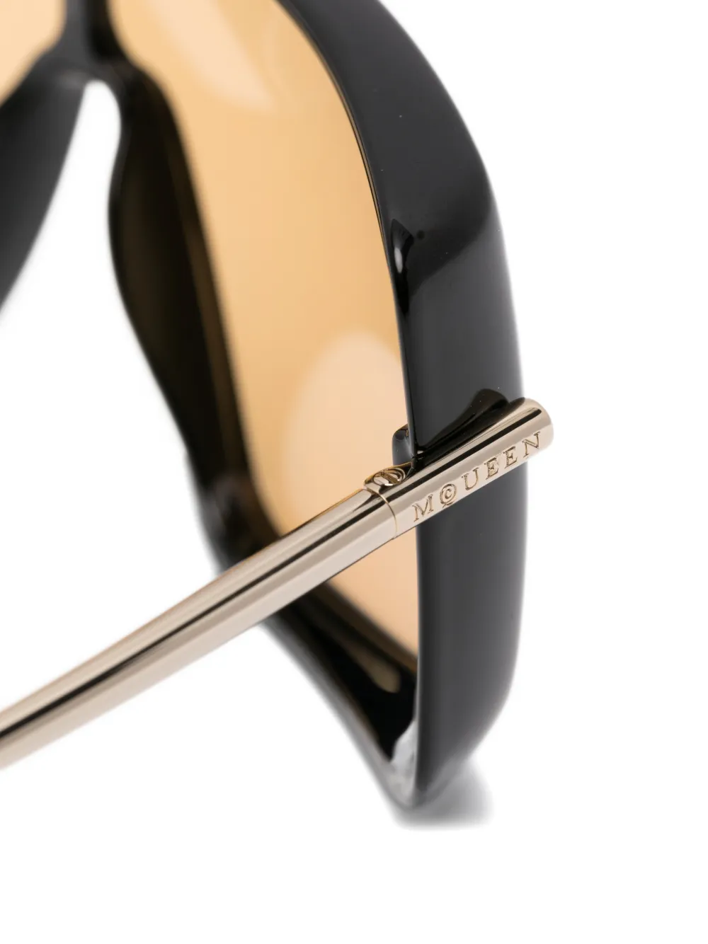 Alexander McQueen Eyewear Bril met rechthoekig montuur Zwart