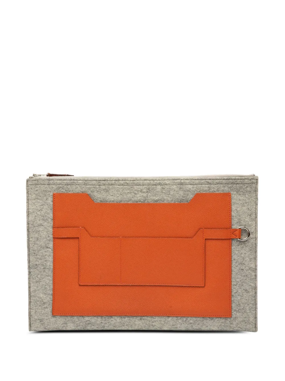 Hermès Pre-Owned 2015 Epsom and Felt Toodoo 37 clutch bag | Grey | Image 1