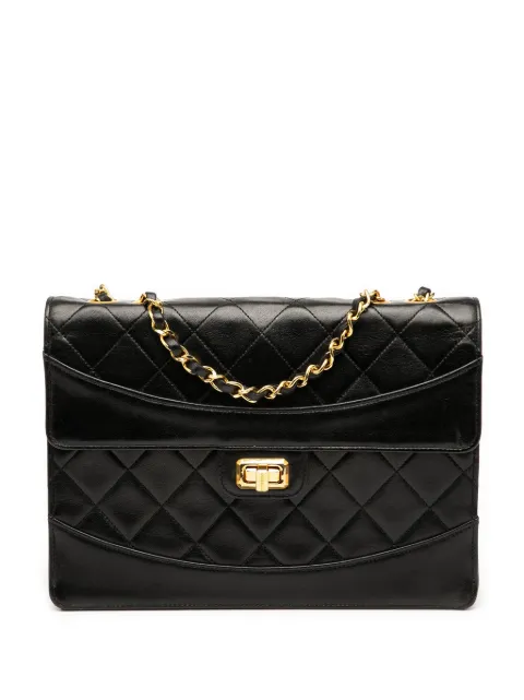 CHANEL Pre-Owned 1989-1991 Medium Quilted Lambskin Mademoiselle Single Flap shoulder bag
