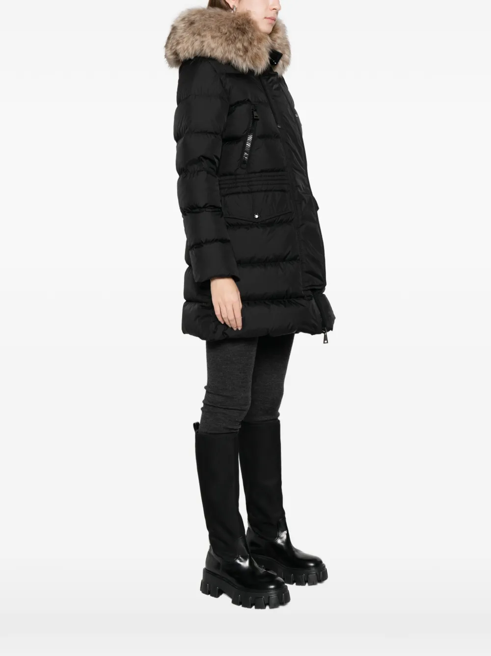 Moncler Aphroti zip-fastening coat Zwart