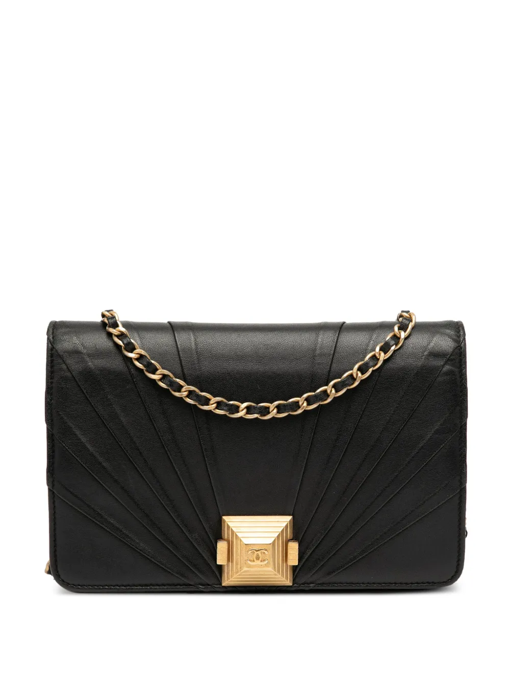 CHANEL Pre-Owned 2019 ピラミッド チェーンウォレット - ブラック CHANEL Pre-Owned 2019 ピラミッド チェーンウォレット - ブラック