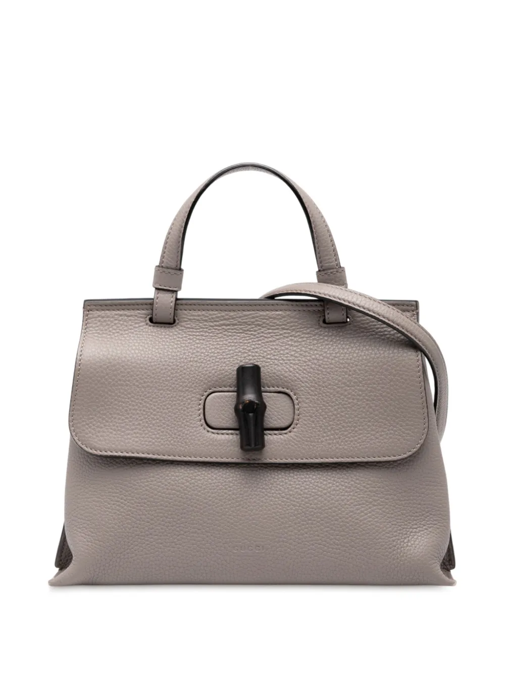 Pre-owned Gucci 2000-2015 Small Leather Bamboo Daily Satchel In Brown
