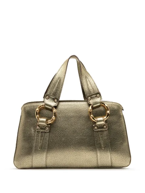 Gucci Pre-Owned 2000-2015 Metallic Calfskin Metal Bamboo handbag