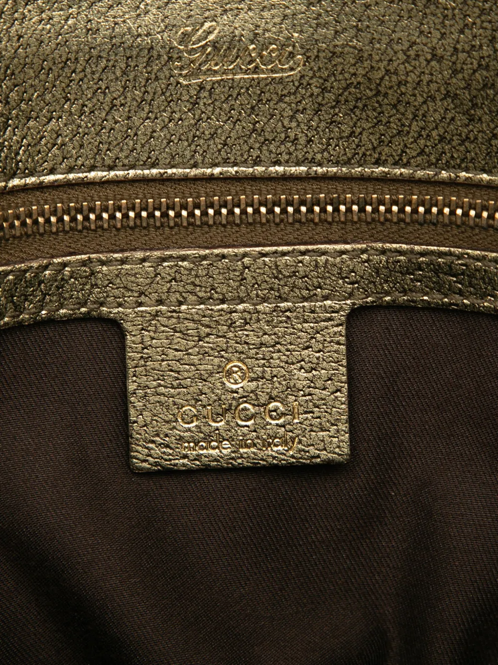2000-2015 Metallic Calfskin Metal Bamboo Handbag