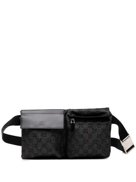 Gucci Pre-Owned 2000-2015 GG Denim Double Pocket belt bag