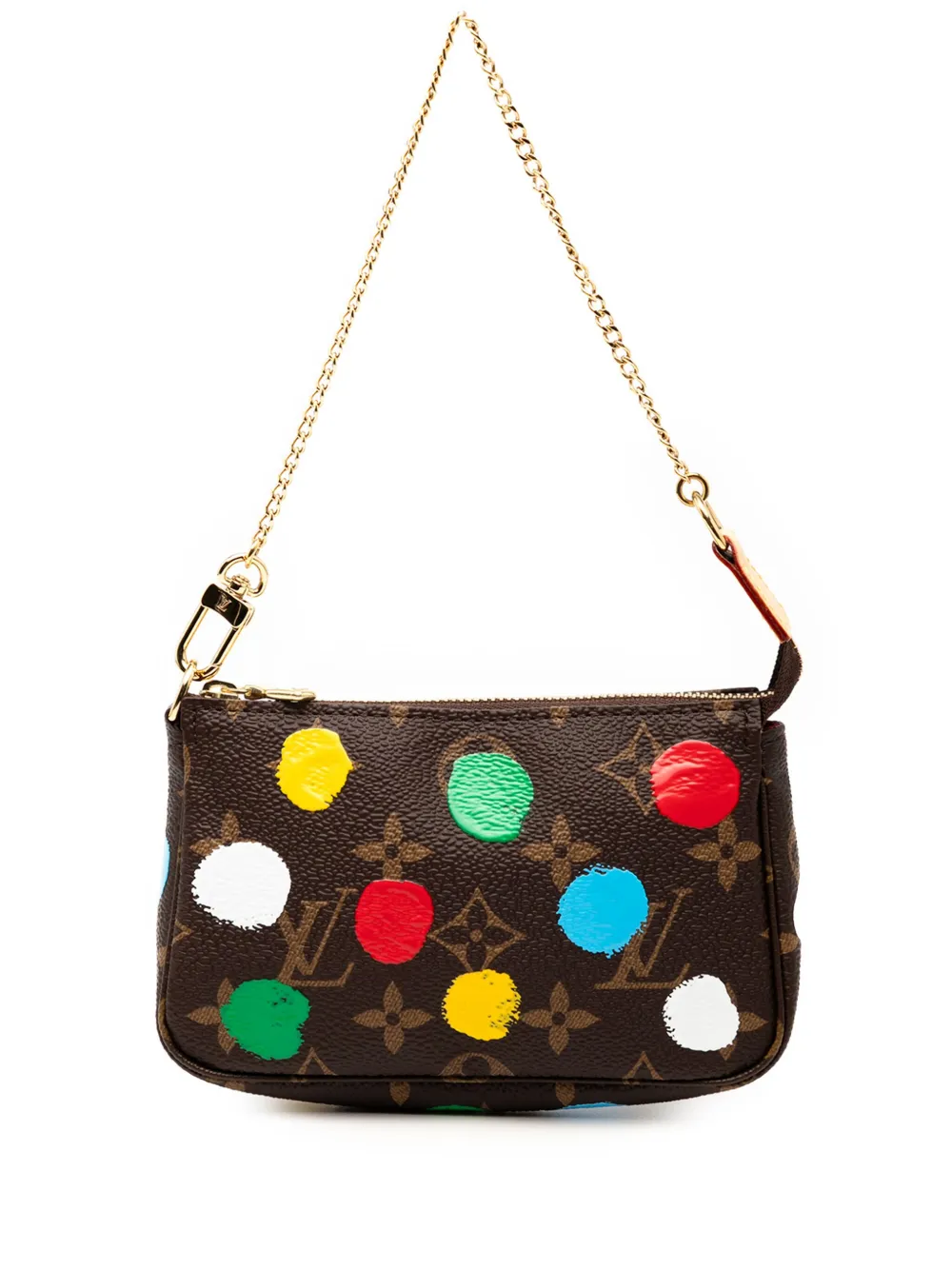 Louis Vuitton Pre-Owned 2021-2025 草間彌生 モノグラム ペインテッドドット ミニ ポシェット Louis Vuitton Pre-Owned 2021-2025 草間彌生 モノグラム ペインテッドドット ミニ ポシェット