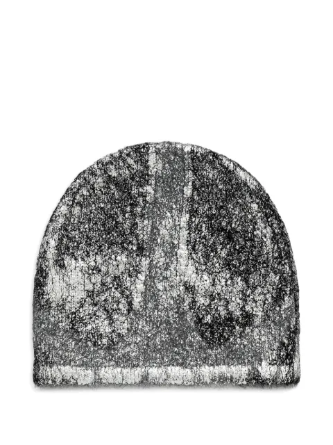HELIOT EMIL ribbed metallic beanie hat