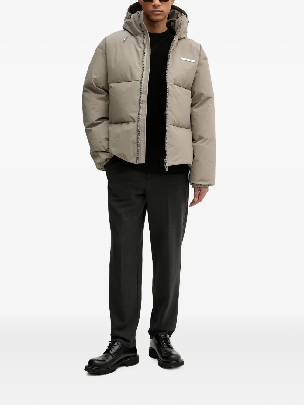 HELIOT EMIL Gewatteerd jack met capuchon Beige