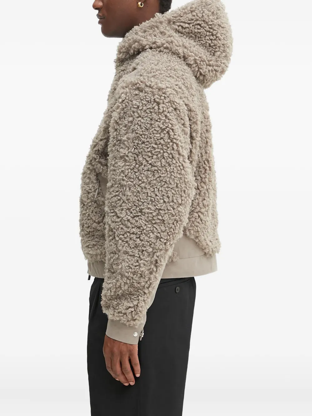 Heliot Emil Hooded Zipped Jacket In Neutral