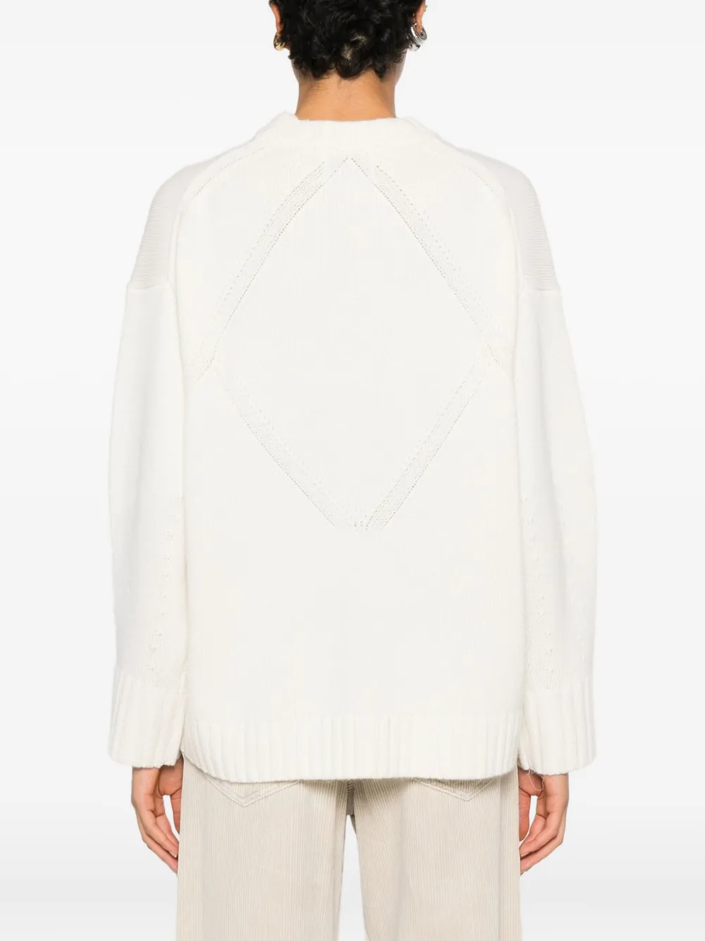 Loulou De Saison Crew-neck Sweater In White