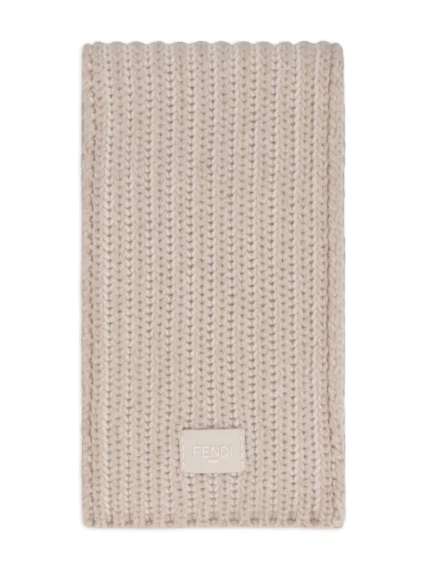 FENDI logo-patch scarf