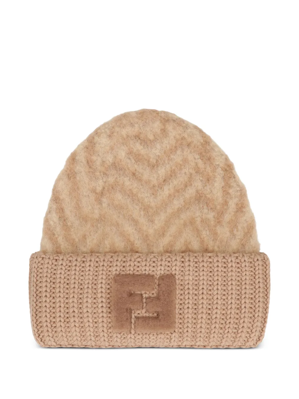 FENDI chevron FF beanie | Neutrals | Image 1