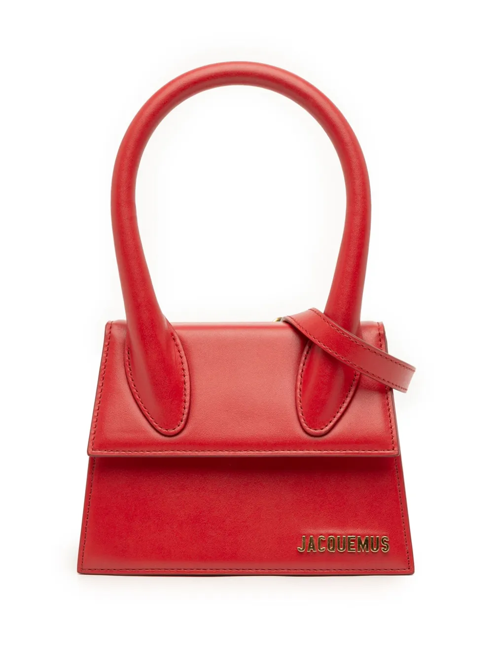 Pre-owned Jacquemus 2018-2025 Leather Le Chiquito Noeud Satchel In Red